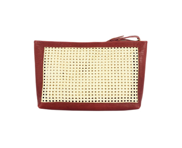 Dark red hot sale clutch bag